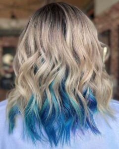 Platinum Peekaboo mermaid hair color ideas