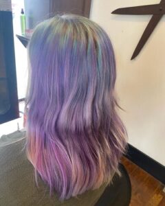 Soft Colorful Waves mermaid hair color ideas