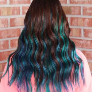 Soothing waves mermaid hair color ideas
