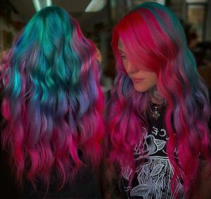Vibrant mermaid hair color ideas